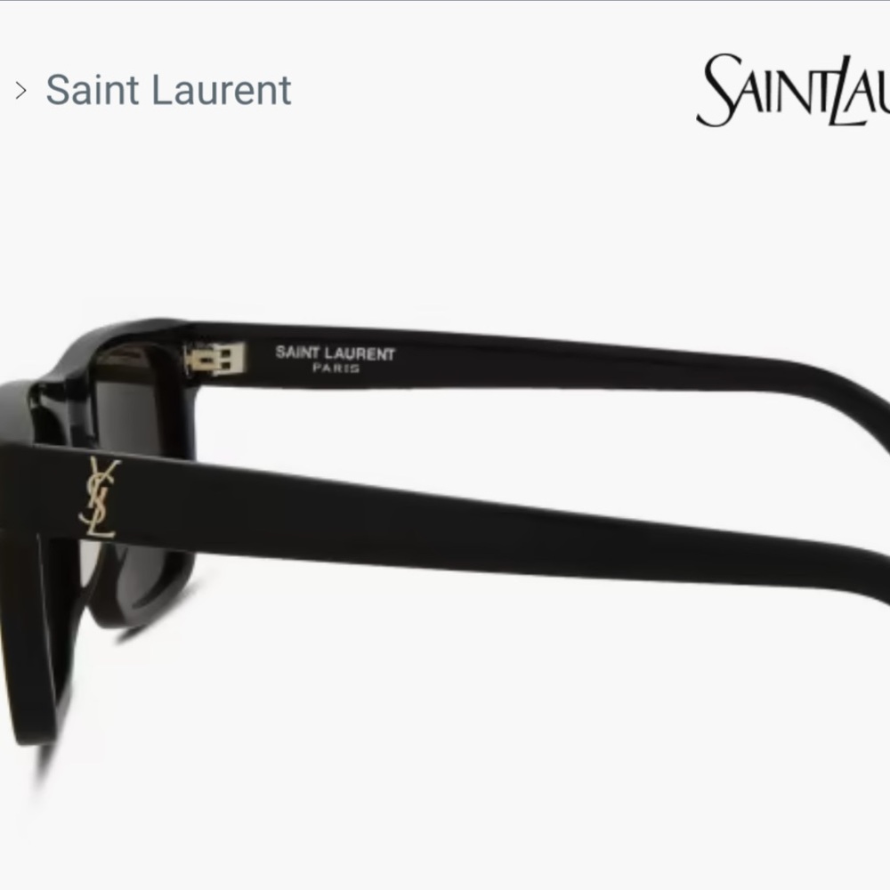 Yves Saint Laurent Black and Gray Sunglasses